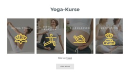 Unsere Yogakurse - Bestes Website-Vorlagendesign