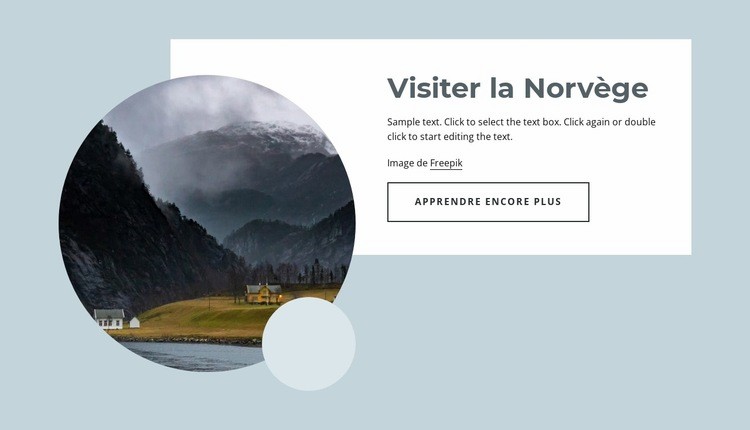 Nos voyages en Norvège Modèles de constructeur de sites Web