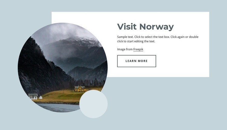 Our Norway trips Homepage Design