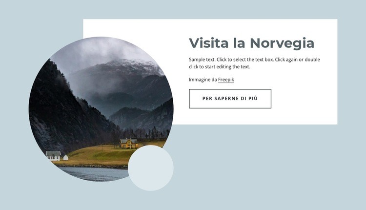 I nostri viaggi in Norvegia Mockup del sito web