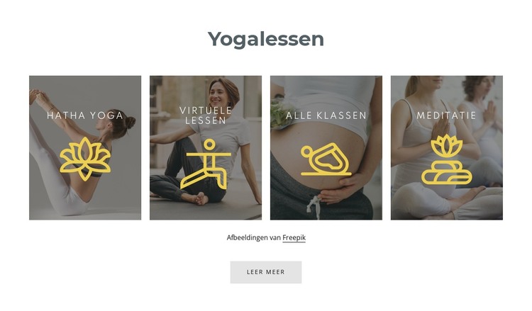 Onze yogalessen HTML-sjabloon