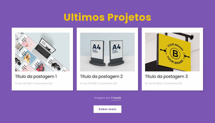 Projetos de design mais recentes Template Joomla