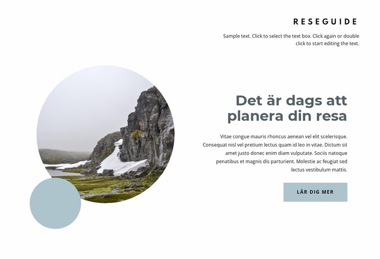 Planera din resa till Norge Webbplats mall