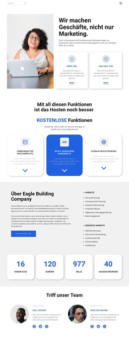 HTML-Landingpage Für Nicht Nur Marketing