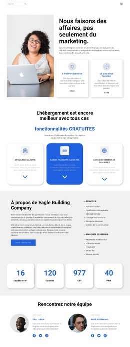 Conception Du Site Pour Pas Seulement La Commercialisation