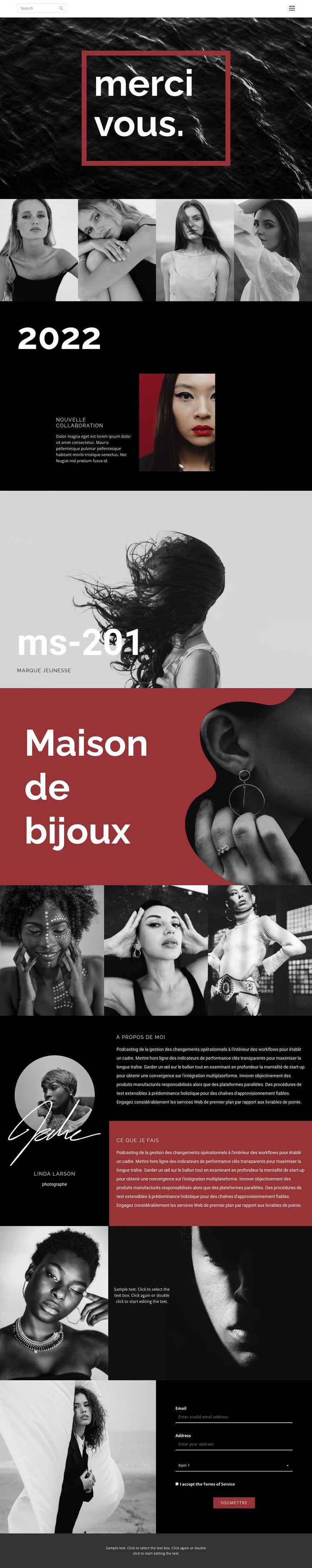 Photographie de maison de mode Modèle CSS