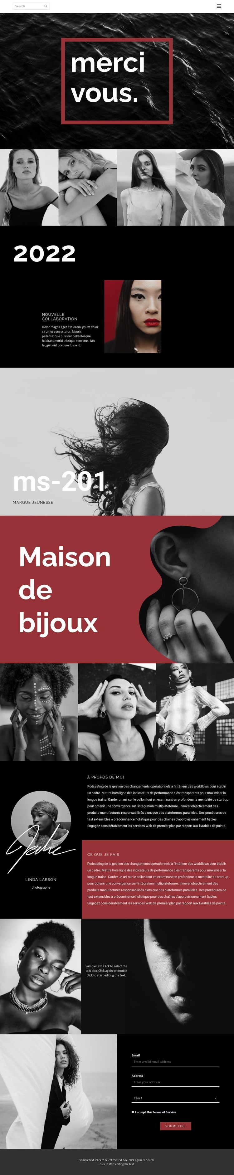 Photographie de maison de mode Modèle HTML5