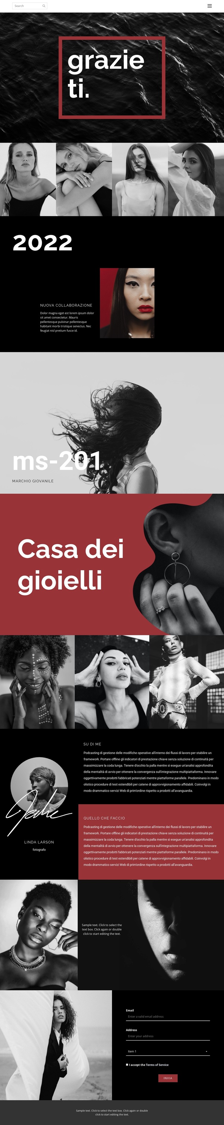 Fotografia della casa di moda Modello CSS