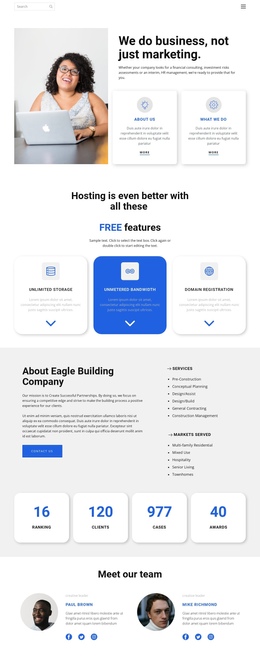 Not Just Marketing - Professional One Page Template