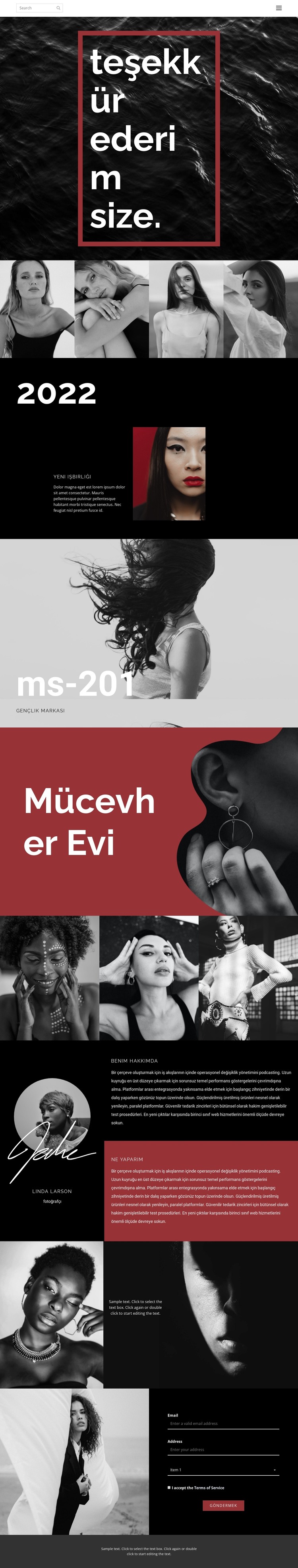 Moda evi fotoğrafçılığı HTML Şablonu