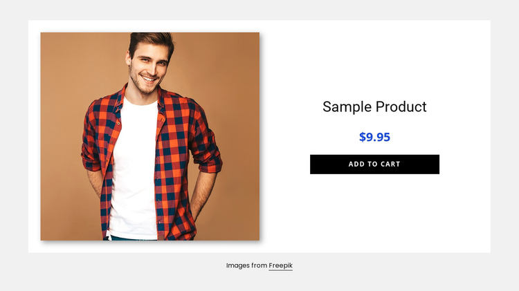 Men shirt product details One Page Template