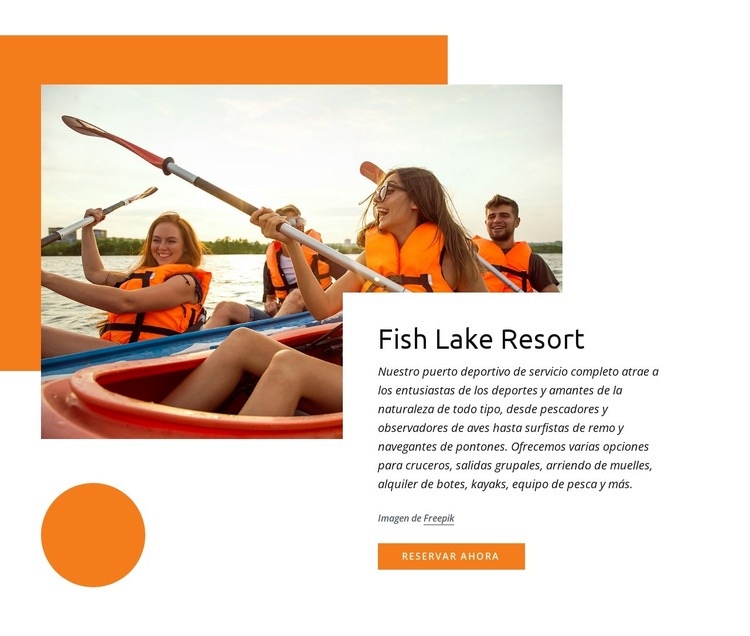 Resort de Fish Lake Plantillas de creación de sitios web