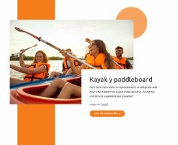 Kayak Y Paddleboard - Diseño De Sitio Web Adaptable