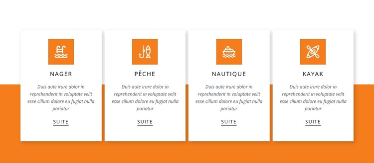 Activités sur le lac Modèle CSS