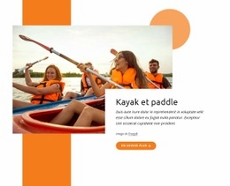 Kayak Et Paddle - Page De Destination Simple