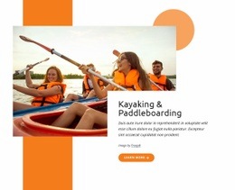 Kayaking And Paddleboarding - Professional Homepage Design