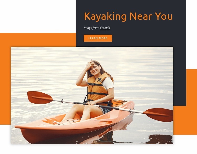 Kayaking near you Homepage Design