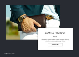 Premium HTML5 Template For Watch Product Details