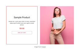 HTML5 Theme For White Top Product Details
