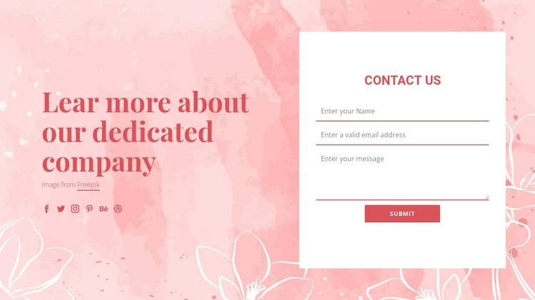 Contact us on vector illustration HTML5 Template