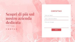 Contattaci Su Illustrazione Vettoriale Un Modello Di Pagina