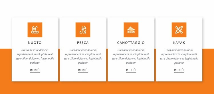 Attività sul lago Un modello di pagina