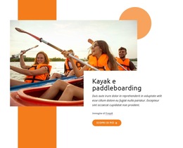 Kayak E Paddleboarding - Modello Di Sito Web Semplice