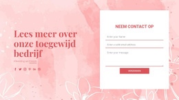 Neem Contact Met Ons Op Over Vectorillustratie Premium-Sjabloon