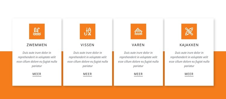 Activiteiten op het meer CSS-sjabloon
