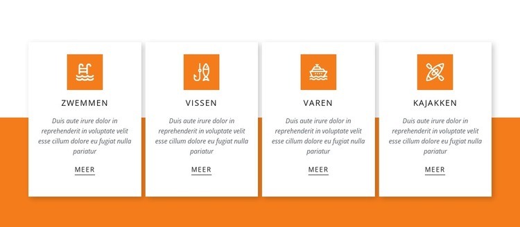 Activiteiten op het meer Html Website Builder