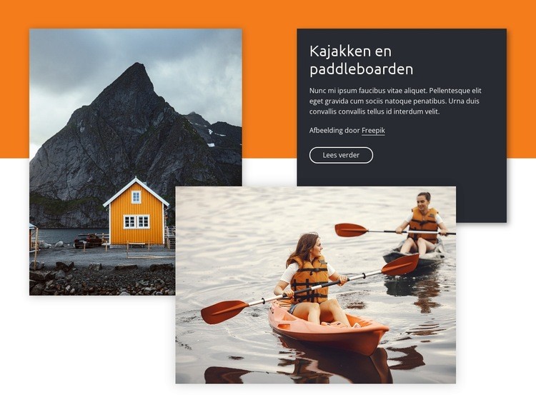 Welkom in het resort aan het meer Website Builder-sjablonen