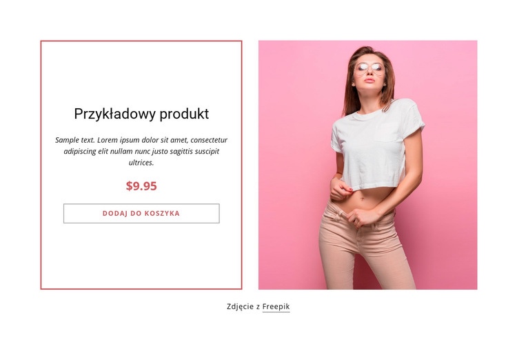 Białe, topowe szczegóły produktu Projekt strony internetowej