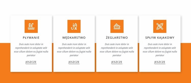 Zajęcia nad jeziorem Szablon HTML5