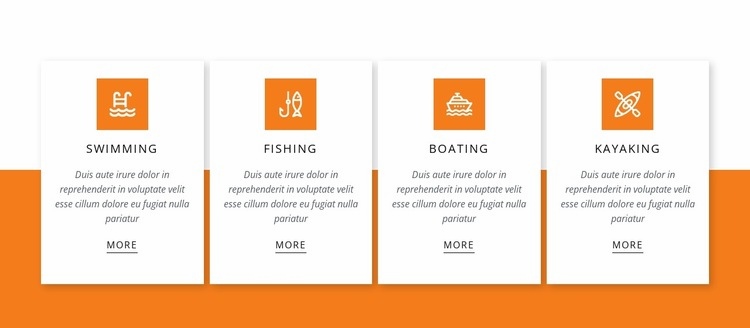 Activities on the lake Squarespace Template Alternative