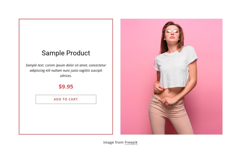White top product details Squarespace Template Alternative