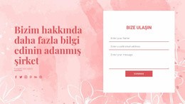 Vektör Illüstrasyonundan Bize Ulaşın Premium Şablon