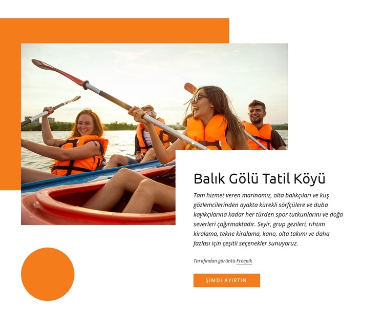 balık gölü tatil köyü HTML Şablonu