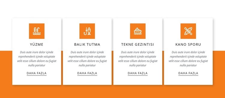 göldeki aktiviteler HTML5 Şablonu