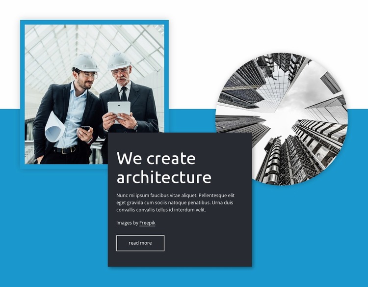 We create architecture Website Mockup