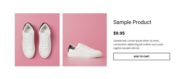 Sport shoes product details CSS Template