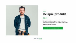 Website-Designer Für Produktdetails Der Jeansjacke