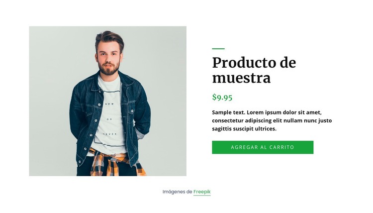 Detalles del producto chaqueta vaquera Maqueta de sitio web