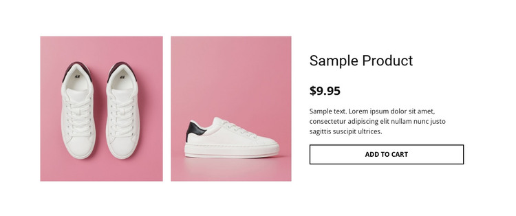 Sport shoes product details HTML Template
