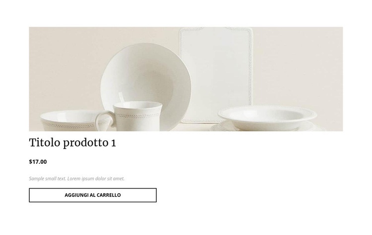 Dettagli interni del prodotto Modelli di Website Builder