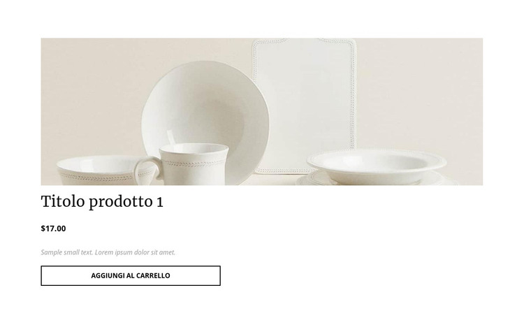 Dettagli interni del prodotto Modello HTML