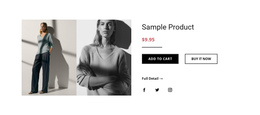 Fashion Product Details One Page Template