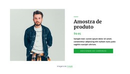 Designer De Site Para Detalhes Do Produto Jaqueta Jeans