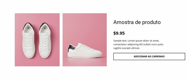 Detalhes do produto calçados esportivos Template Joomla