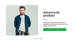 Detalhes Do Produto Jaqueta Jeans - Modelo De Site Simples