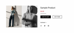 Fashion Product Details - Homepage Design